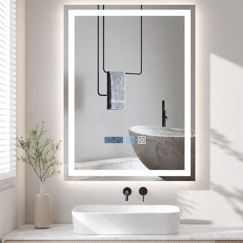 ZMH LED zrcadlová lampa Stmívatelná s osvětlením Zrcadlo Obrázek produktu 