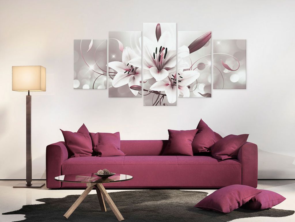 BLUMEN LILIEN Acrylglasbild Modern Wandbild Glasbilder Bilder b-C-0041-k-n