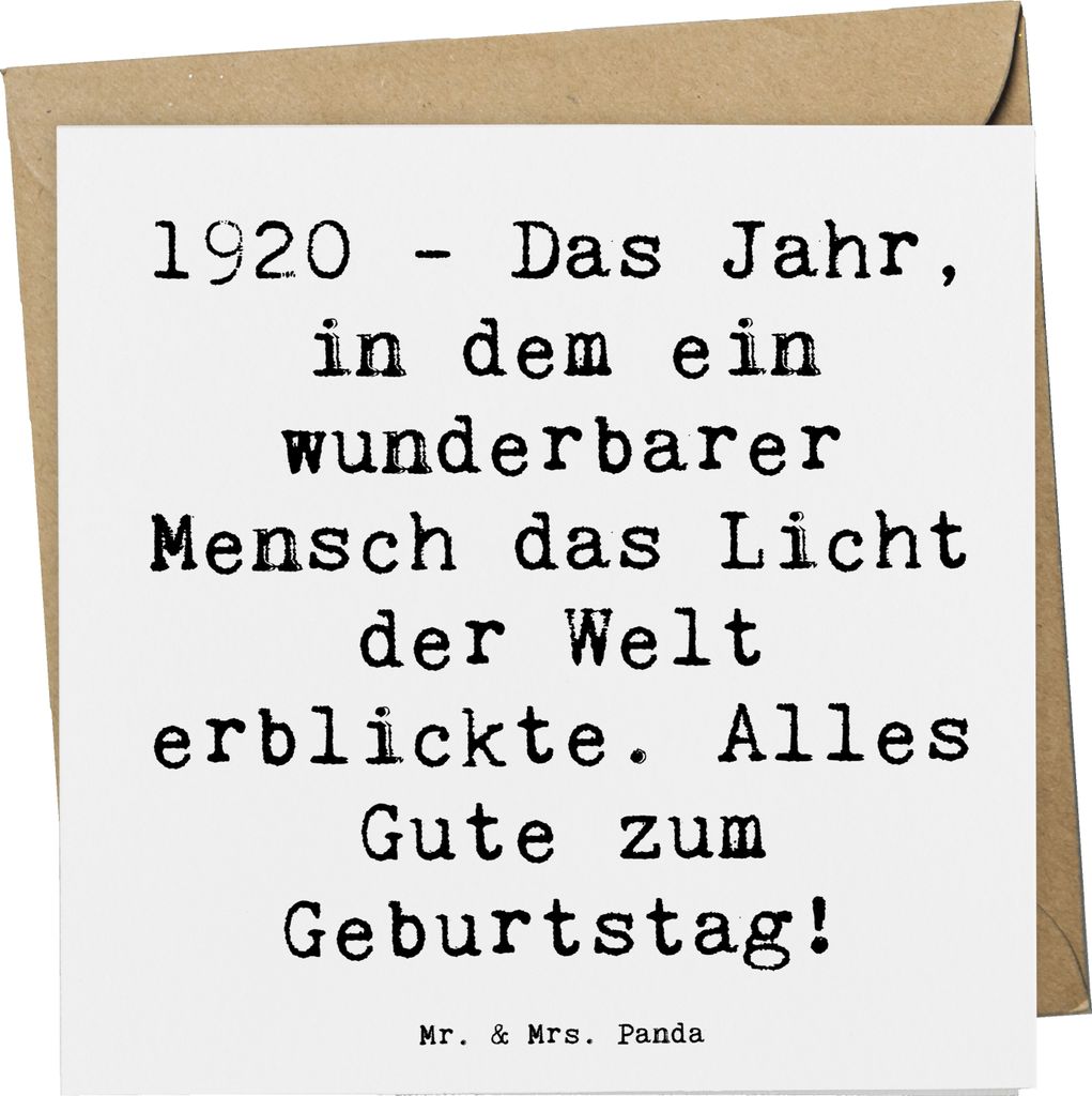 Mr. & Mrs. Panda Glückwunschkarte Spruch 1920 Geburtstag - Weiß - Geschenk, Alles Gute, Klappkarte, Geburtstagsgeschenk, Grußkarte, Feier, faltk...
