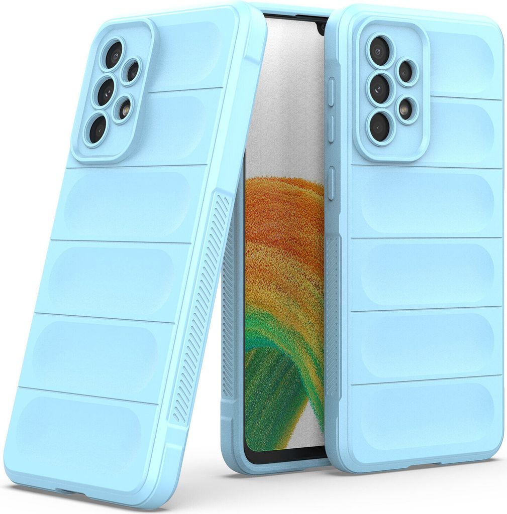 Samsung A73 5G Hülle, Weich TPU Silikon Stossfest Anti-rutsch Schutzhülle für Samsung Galaxy A73 5G Blau