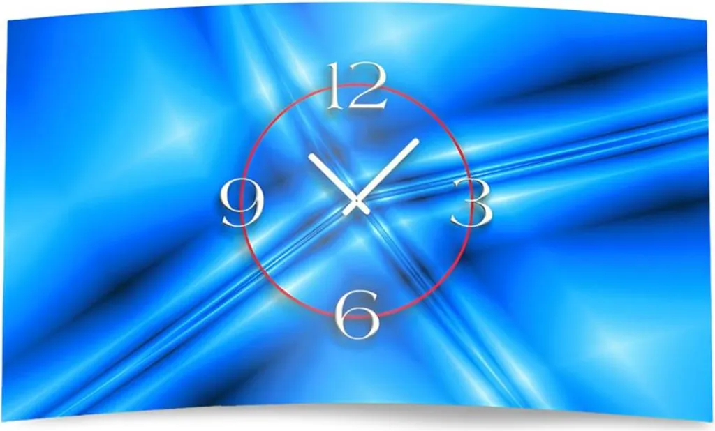 Horloge murale moderne pour salon et bureau design bleu abstrait 3D-0198