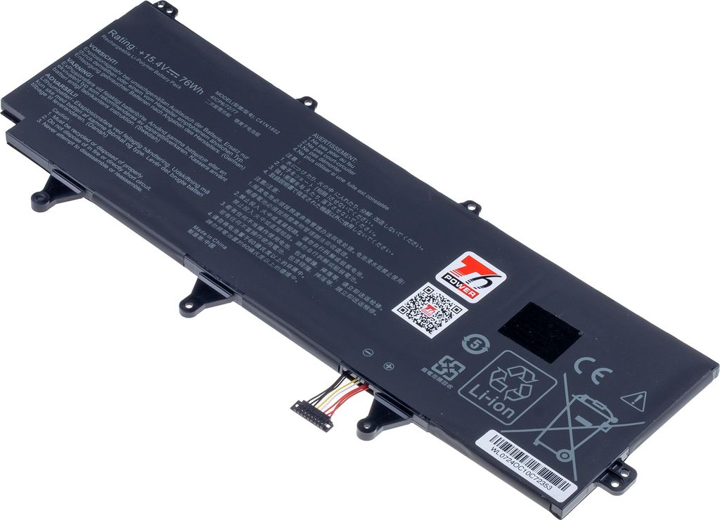 T6 Power Akku für Asus ROG Zephyrus S GX701GWR, Li-Poly, 15,4 V, 4940 mAh (76 Wh), schwarz