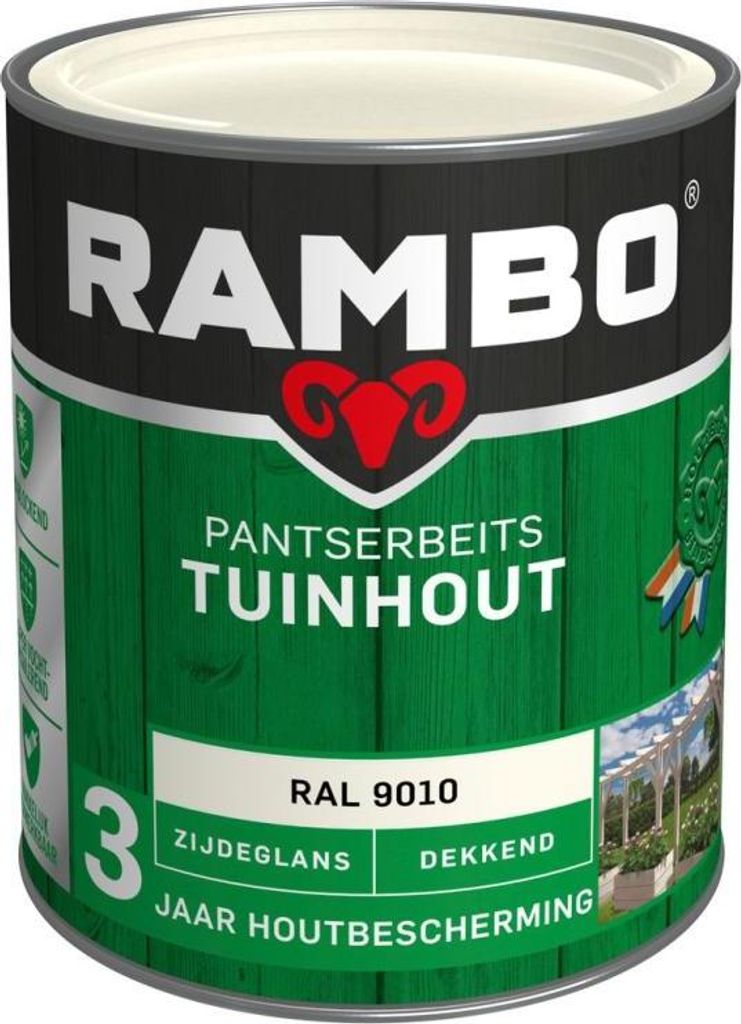 Panzerbeize Gartenholz zg deck 9010 0,75l Rambo