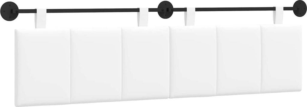 Hängevorderseite Wandmontiert Weiß 190 x 55 x 5 cm Stoff