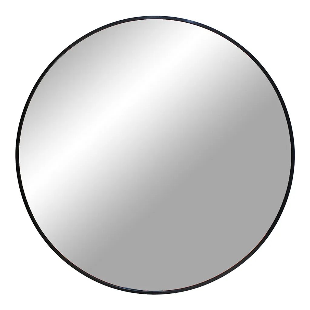 Miroir mural 80 cm Nessa Noir pour agrandir et éclairer votre salon rond