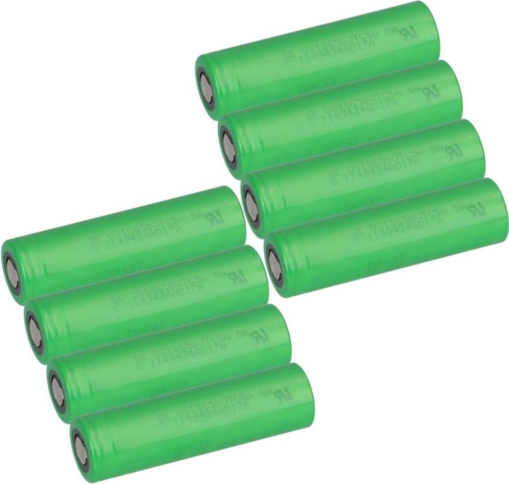 8x dobíjacia batéria Murata US18650VTC5A 3,6 V 2600 mAh Obrázok produktu 