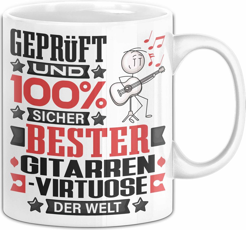 Gitarrenvirtuose Geschenk Lustiger Spruch für Gitarrenvirtuose Geschenkidee Bester Gitarrenvirtuose Der Welt (Weiß)