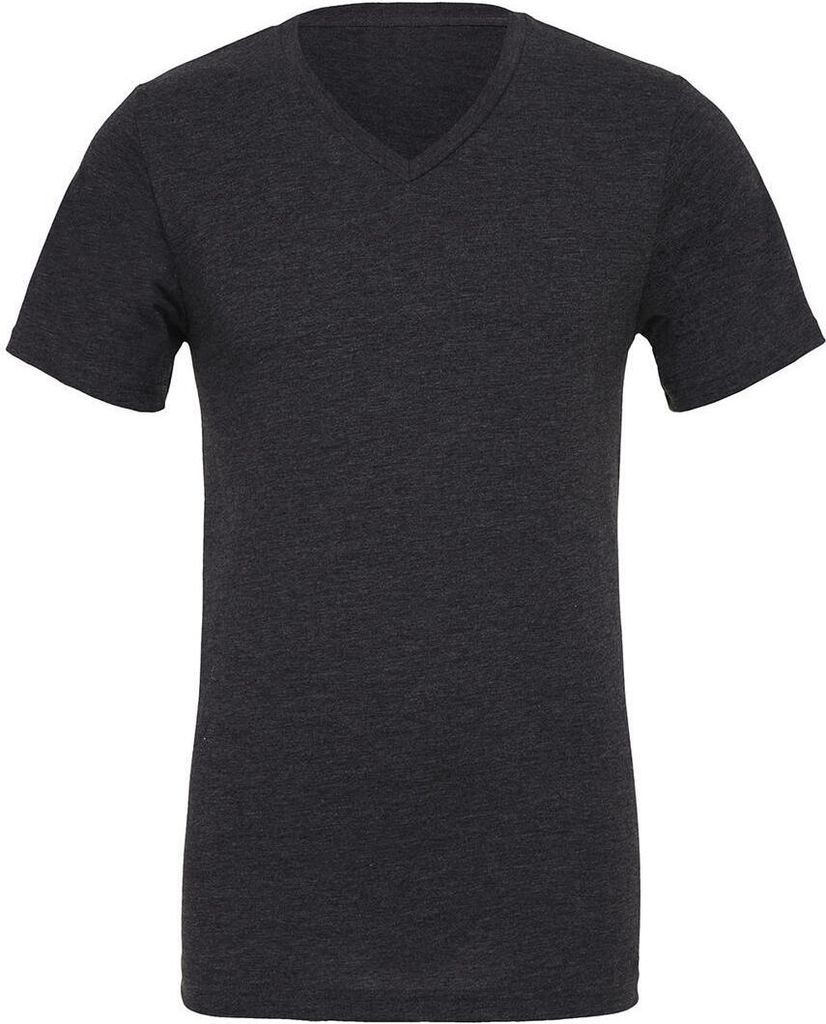Canvas Uni Heather CVC Short Sleeve V-Neck Tee