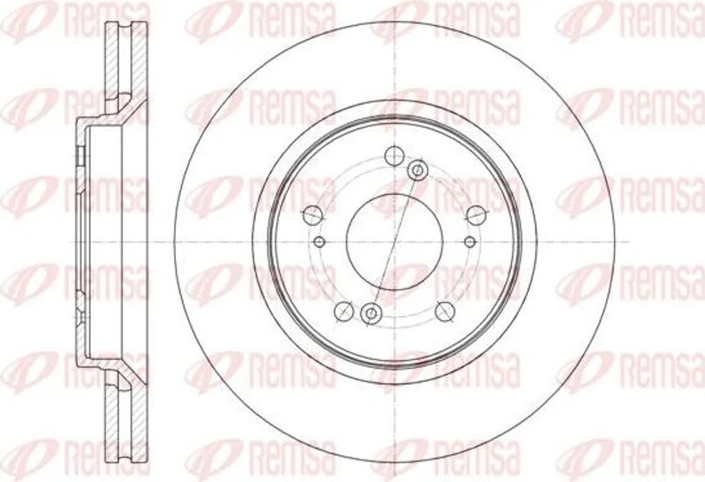 Disque de frein REMSA 61358.10 pour CR-V OE 45251SWWG01 Haute Qualité