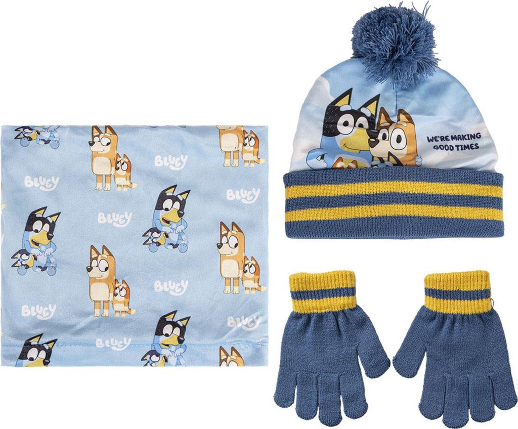 Zestaw zimowy dla dzieci Bluey Rękawiczki Snood Mü tze Zdjęcie produktu 