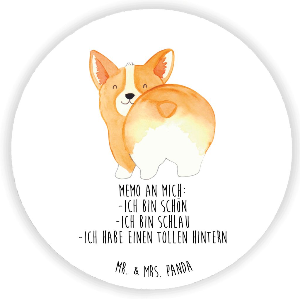 Mr. & Mrs. Panda magnet Corgi Po - Weiß - Geschenk, Positiv, für kühlschrank, Hund, magnettafel, Sprüche, Süß, zettelhalter, fotos, Kühlschr...