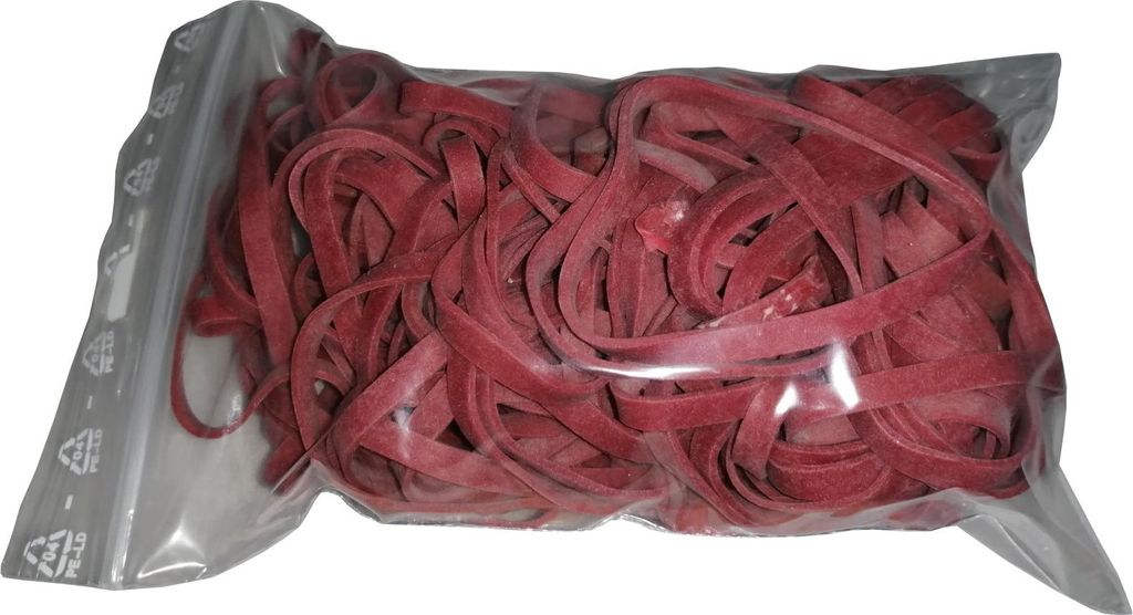 100 g Gummiringe rot 50mm Ø 1,2 x 4 mm breit