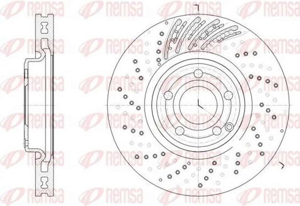 Disque de frein ventilé pour CLS - REMSA 62528.10 Standard OE Argent
