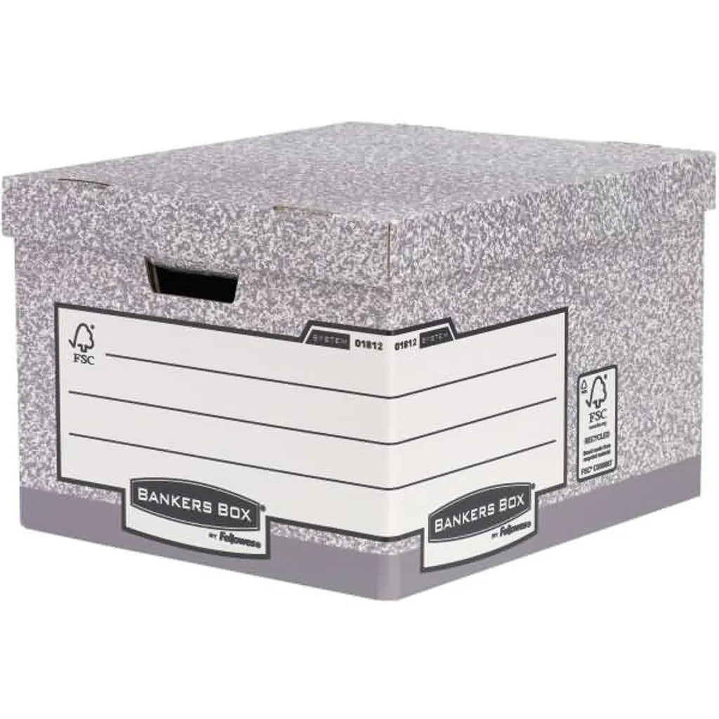 Boîte à archives Heavy-Duty R-Kive Bankers Box System 380x430mm Grise