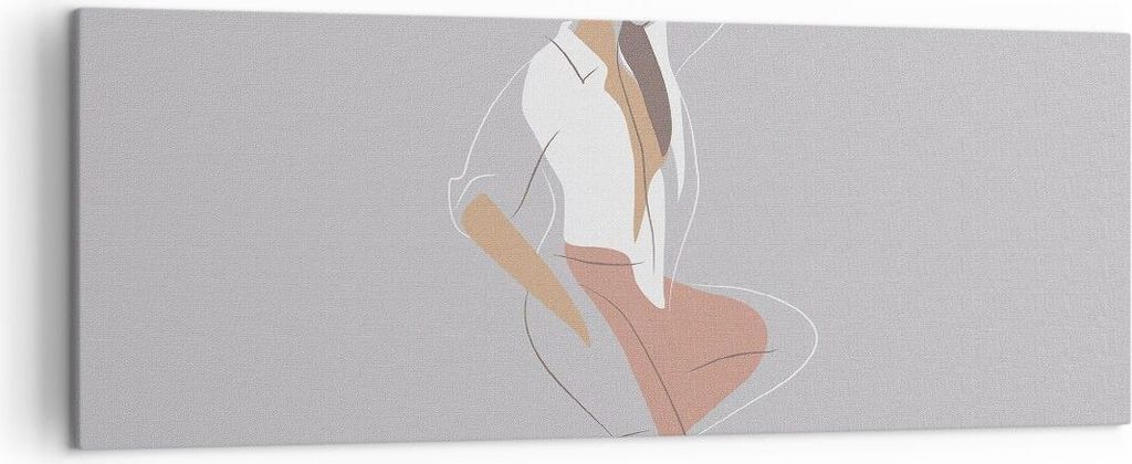 Bild auf Leinwand - Leinwandbild - Einteilig - Frau Grafik Modern - 140x50cm - Wand Bild - Wanddeko - Wandbilder - Leinwanddruck - Bilder - Wanddek...