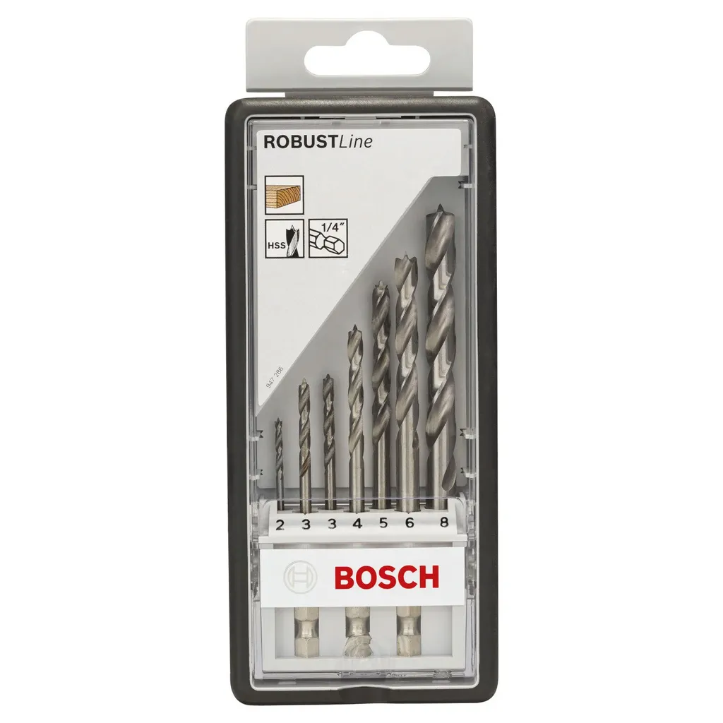Offerta Set Bosch Robust Line: 7 Punte Legno Professionali Alta Precisione - 7