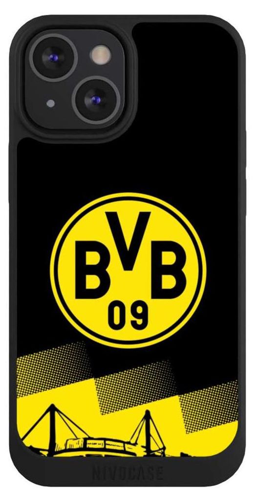 NIVOCASE Handyhülle für Apple iPhone 13 Mini Hülle NIVOpure Case Schwarz BVB Borussia Dortmund Stadion