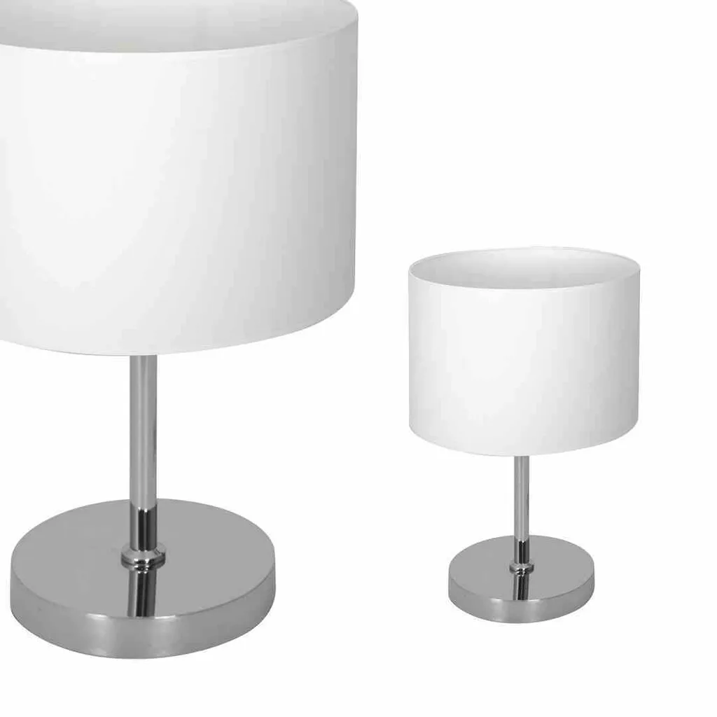 Lampe de table CASINO Milagro chromée blanche E27 40x25cm chic