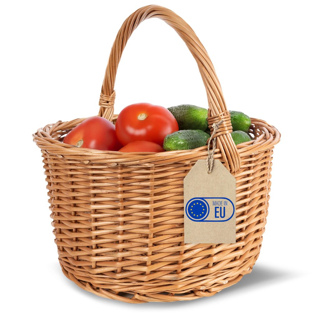 Creative Home Prútený Košík s Držadlami | 35 x 35 x 36 cm Obrázok produktu 