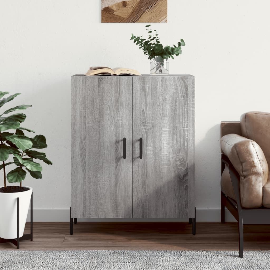 The Living Store Sideboard Grau Sonoma 69,5x34x90 cm Holzwerkstoff