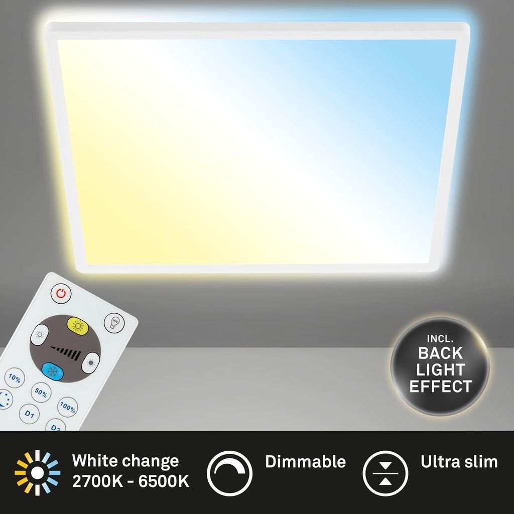 BRILONER SLIM LED Panel, Fernbedienung, Dimmbar, CCT Produktbild 