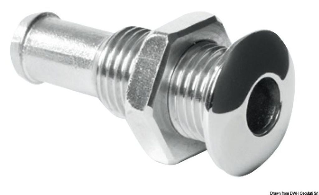 Orificio de paso para bordes, AISI 316, convexo, 1/4", Imagen del producto 