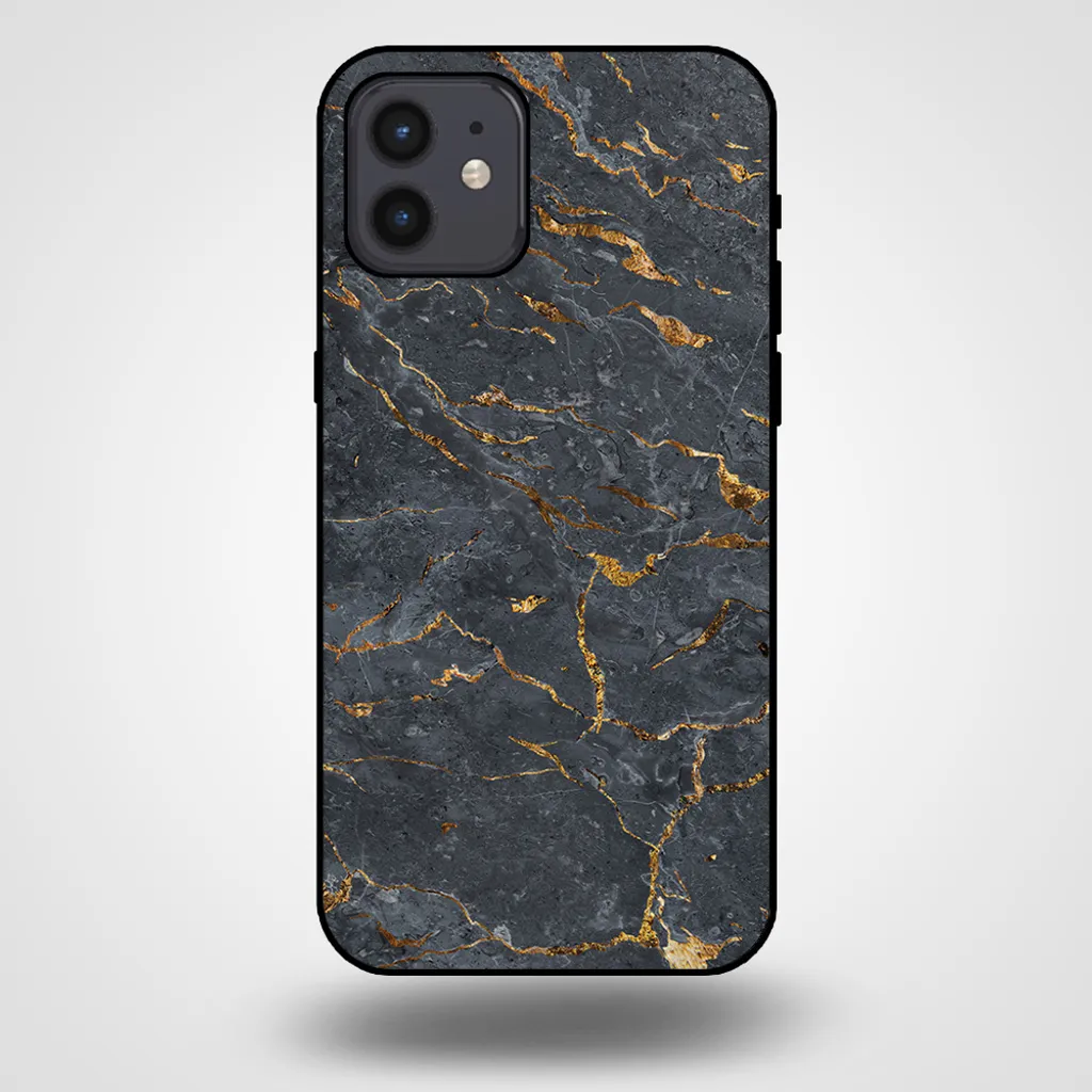 Smartphonica Custodia Marmo Grigio Oro iPhone 12 Pro | TPU Case