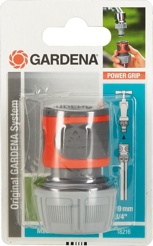 Gardena 18216-20, Schlauchanschluss, 3/4", Kunststoff, Produktbild 