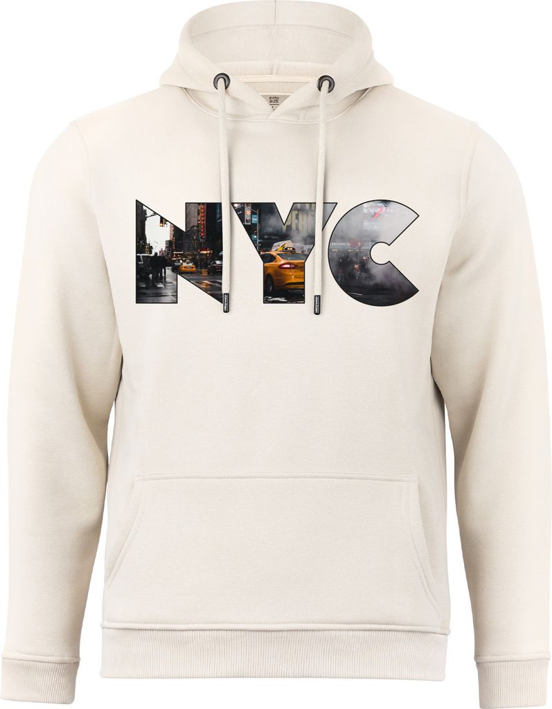 Cotton Prime Hoodie Skyline New York - Weltenbummler Kollektion S Sand