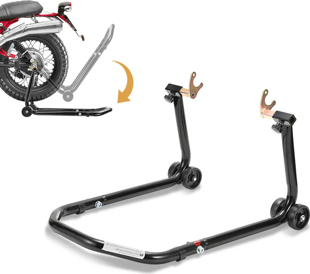 Portamoto TolleTour Regolabile Nero | Portapacchi Moto Camper e Garage
