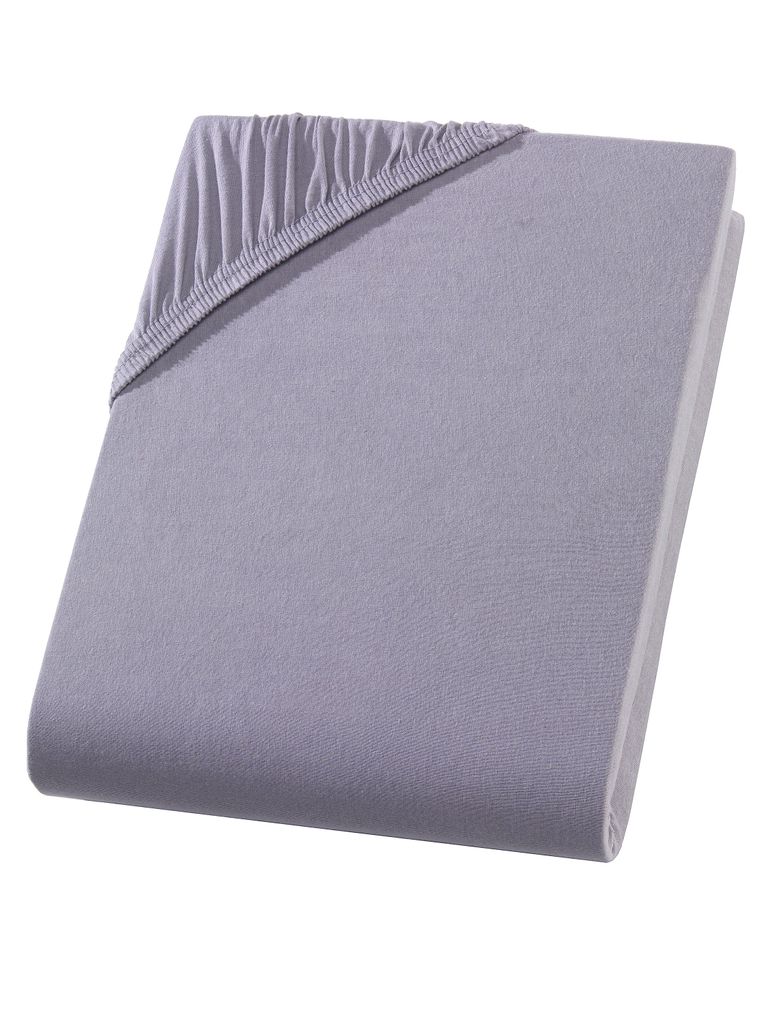 Premium Spannbettlaken 180x200 cm aus Baumwolle-Elasthan – hautsympathisch, elastisch & pflegeleicht – Steghöhe 30 cm – Grau