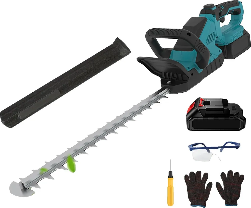 Tagliasiepi elettrico, velocità di taglio efficiente, design leggero, con 1 batteria
