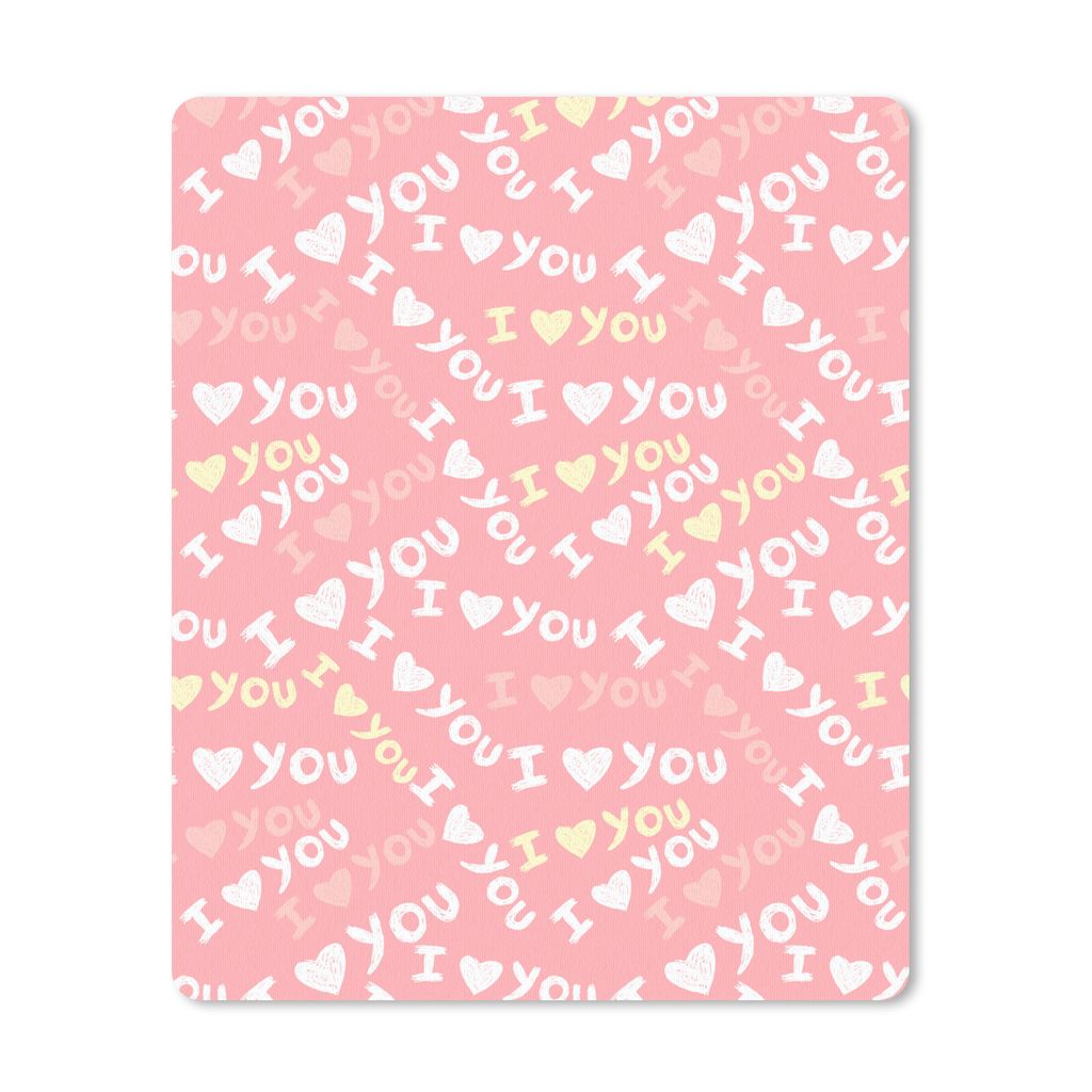 MuchoWow Mauspad Mousepad Liebe - Sprichwörter - Valentinstag 30x40 cm - Mousepads - Maus Mat - Pad - Mausunterlage - Mausmatten