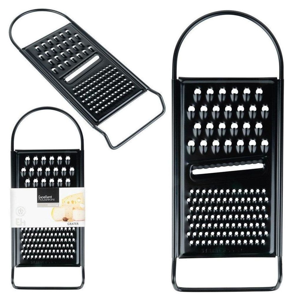 Küchenreibe für Gemüse, Käse, Kartoffeln, Obst, schwarzer Produktbild 