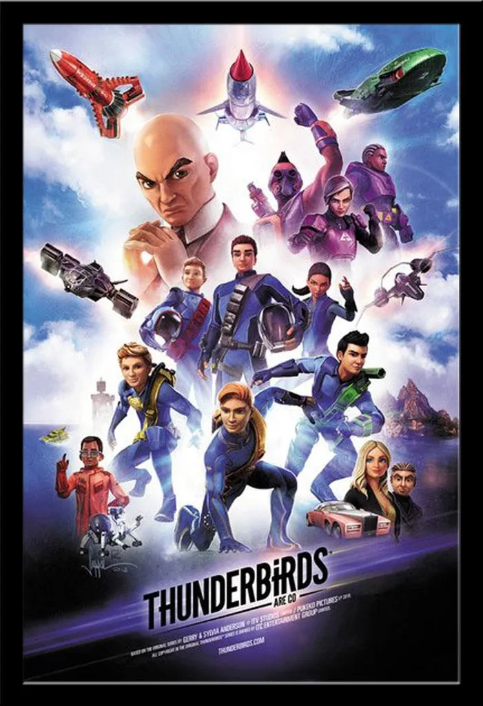 Poster Thunderbirds Are Go Cornice Maxi Shinsuke MDF Acrilico