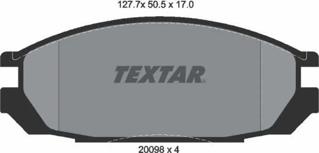 Jeu de plaquettes de frein TEXTAR 2009801 pour Patrol OE 4406005J86