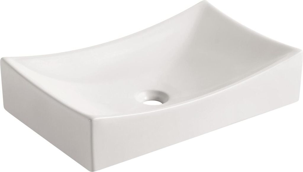 Beitz & Walz AqvaCeramica Aufsatzbecken eckig 540 x 345 mm weiß