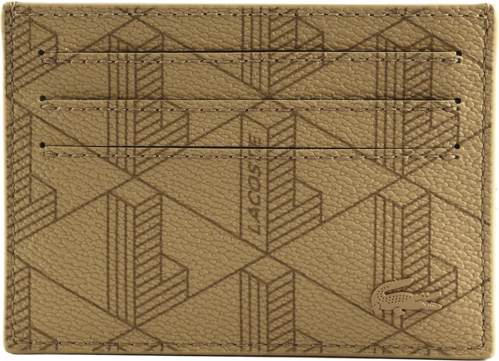 Idea Regalo Uomo: Portacarte Lacoste The Blend Mono Viennois Marrone