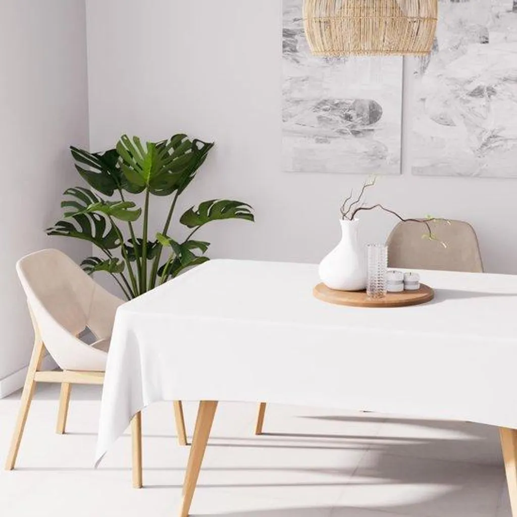 Drap blanc 140 x 200 cm infroissable - Polyester facile d'entretien chic