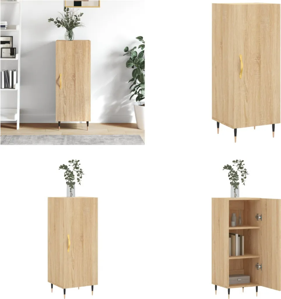 Credenza vidaXL Rovere Sonoma 34,5x34x90 cm | Mobile in Legno Multistrato