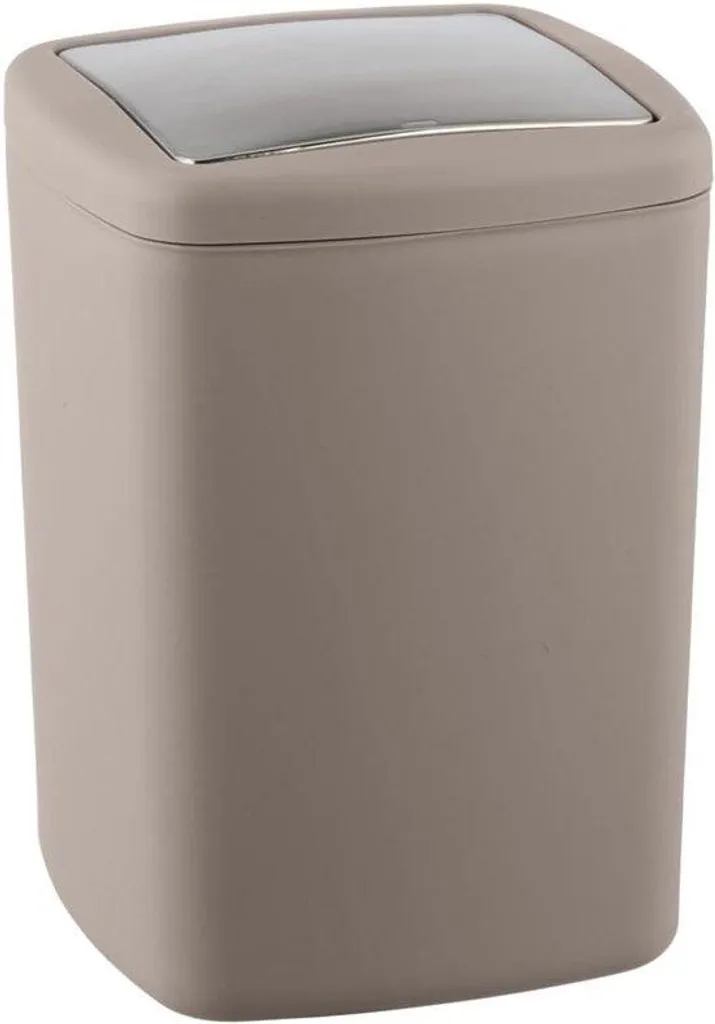 Grande boîte de rangement Taupe 85L avec couvercle hermétique clipsé