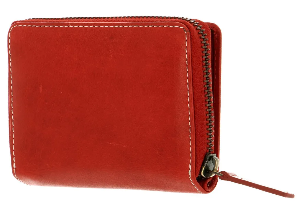 Porte-monnaie en Cuir CHIEMSEE Rouge avec Compartiments Multiples