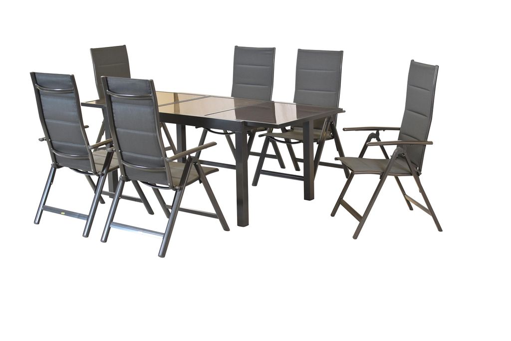 Merxx Gartenmöbel Set Taviano 7tlg., 6 Klappsessel, Produktbild 