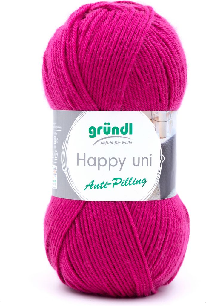 Gründl Happy uni Wolle 250m 100g Stricken Häkeln Garn Weich Baumwolle Farbe 04