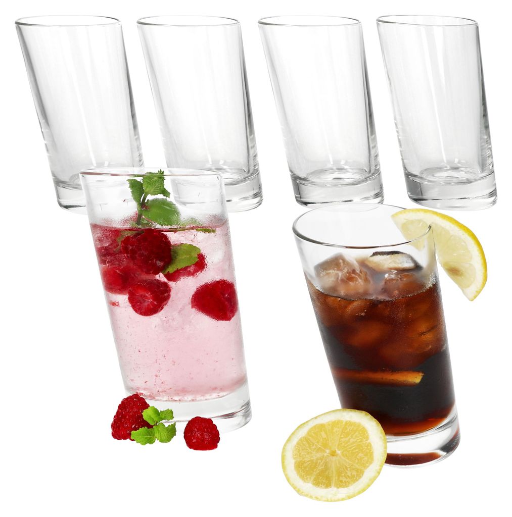 6x Pisa Longdrinkgläser 270ml Trink-Glas Cocktail Saft Produktbild 