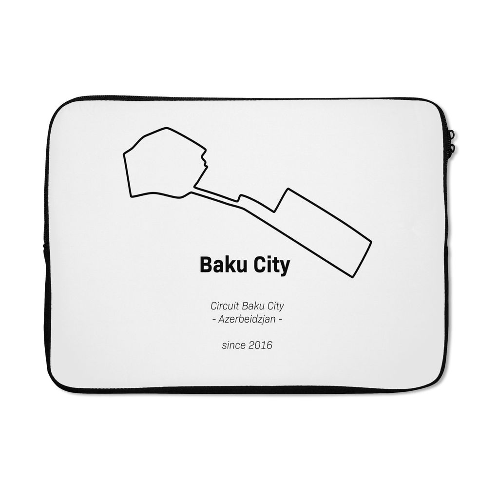 MuchoWow Laptop Hülle 13 Zoll Formel 1 - Baku - Rennstrecke Laptoptasche - Laptophülle - Sleeve - Rundumschutz