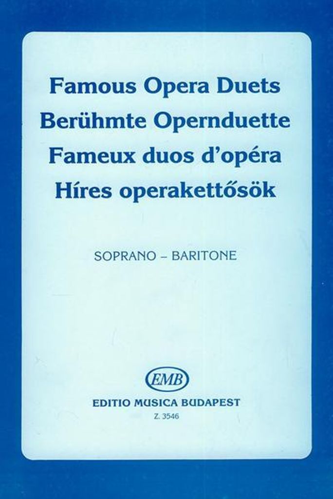 Berühmte Opernduette für SopranBariton und Klavier (orig/ung)