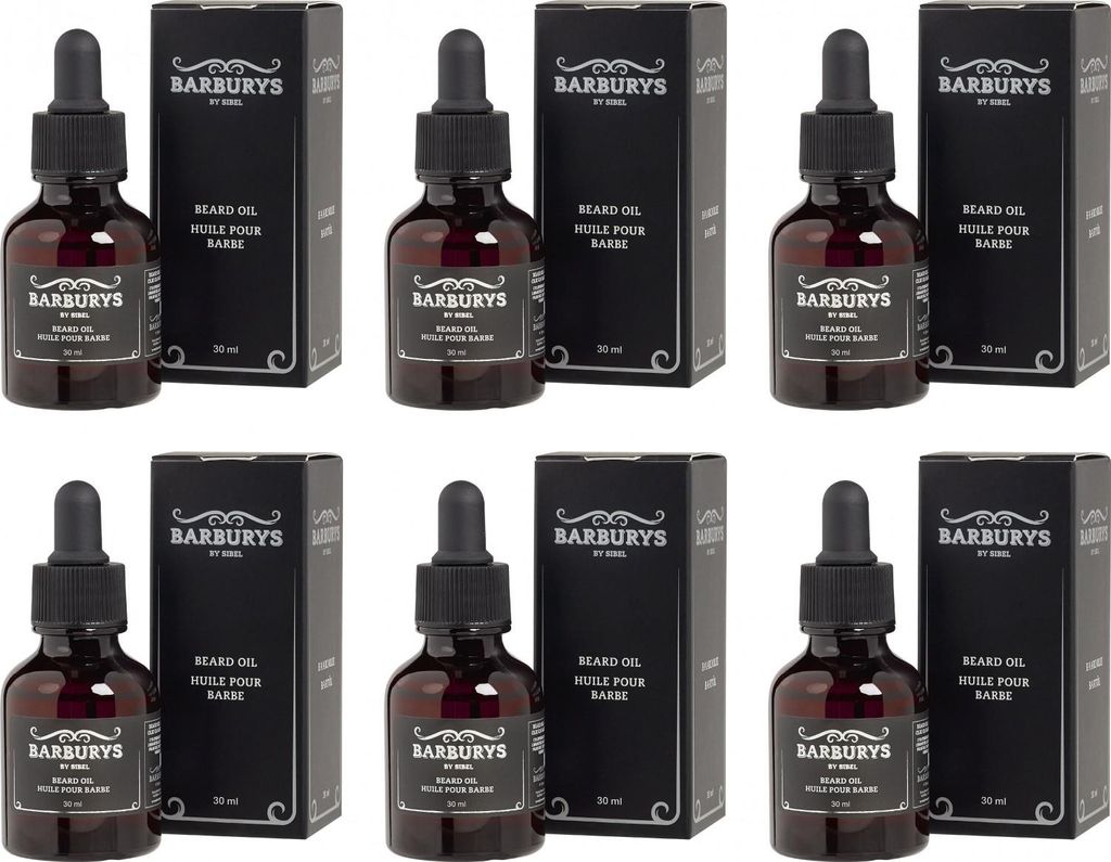 Bartöl 6x30 ml, beruhigend & pflegend für Haut und Haar, dezent parfümiert