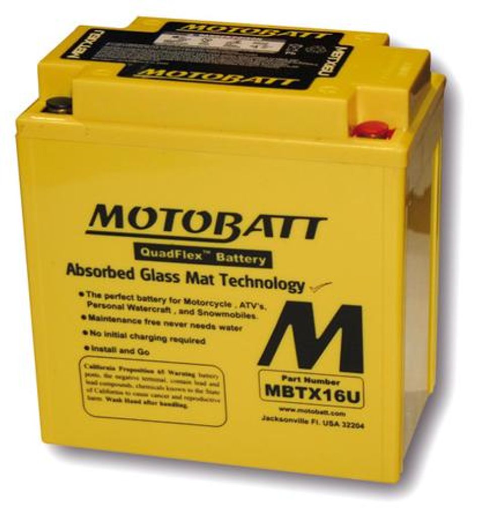 Batterie Motobatt MBTX16U 19Ah, 12V, 4 Pole Produktbild 