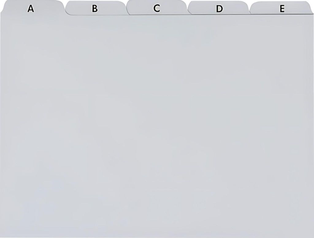 Brunnen Leitkarte Leit-/Karteiregister (A-Z, Kunststoff, A5) grau